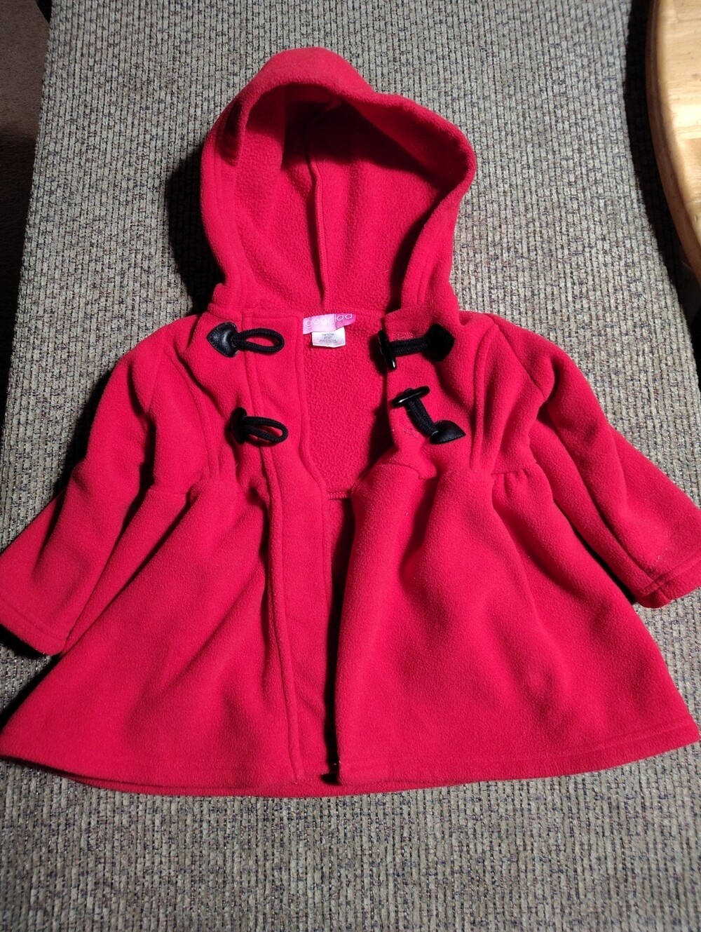 Goodlad Toddler Girls Warm Fleece Red Hooded Princess Jacket Coat - Size 2T